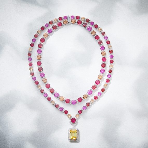Spectrum Shine Colorful Gold-Plated Multicolor Necklace - Image 5