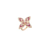 Blooming Grace Multicolor Gold-Plated Flower Ring