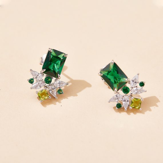 Nature Spirit Tropical Rainforest Textured Gold-Plated Earrings - Image 3