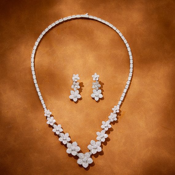 Wildflower Wonder Gold-Plated Layered Petal Necklace - Image 3