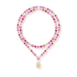 Spectrum Shine Colorful Gold-Plated Multicolor Necklace