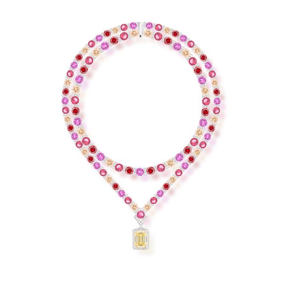 Spectrum Shine Colorful Gold-Plated Multicolor Necklace