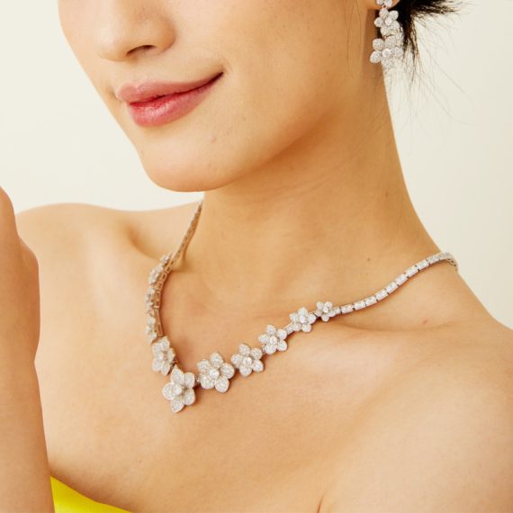 Wildflower Wonder Gold-Plated Layered Petal Necklace - Image 4