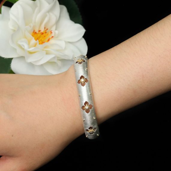 Sparkle Edge High Carbon Diamond Bujia Brushed Bracelet in 925 Silver - Image 4
