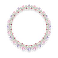 Enamel Artistry Gold-Plated Heavy Texture Pendant Necklace