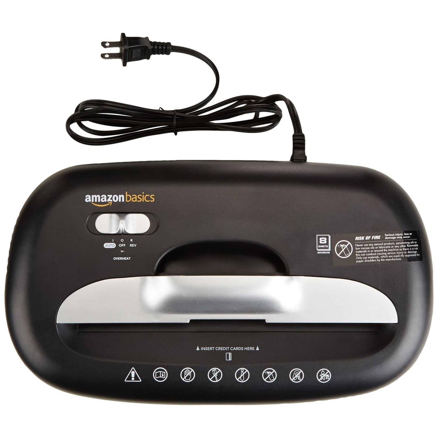 Amazon Basics 8 Sheet Cross Cut Paper and Credit Card Shredder with 4.1 Gallon AU865XA - Image 4