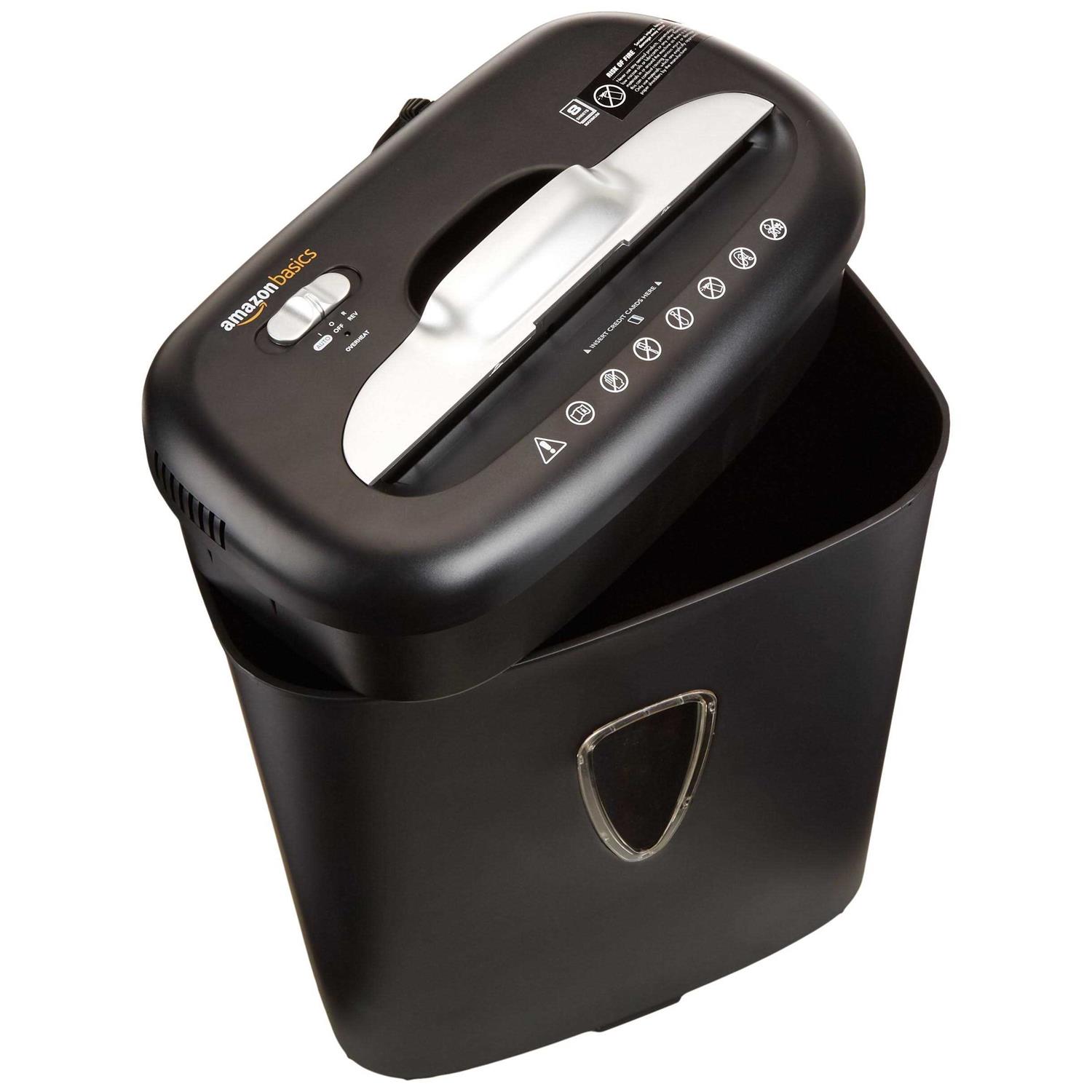 Amazon Basics 8 Sheet Cross Cut Paper and Credit Card Shredder with 4.1 Gallon AU865XA - Image 5