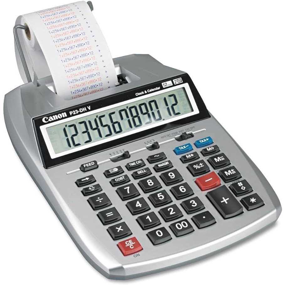 Canon P23 DHV 3 12-Digit Printing Calculator - Image 4