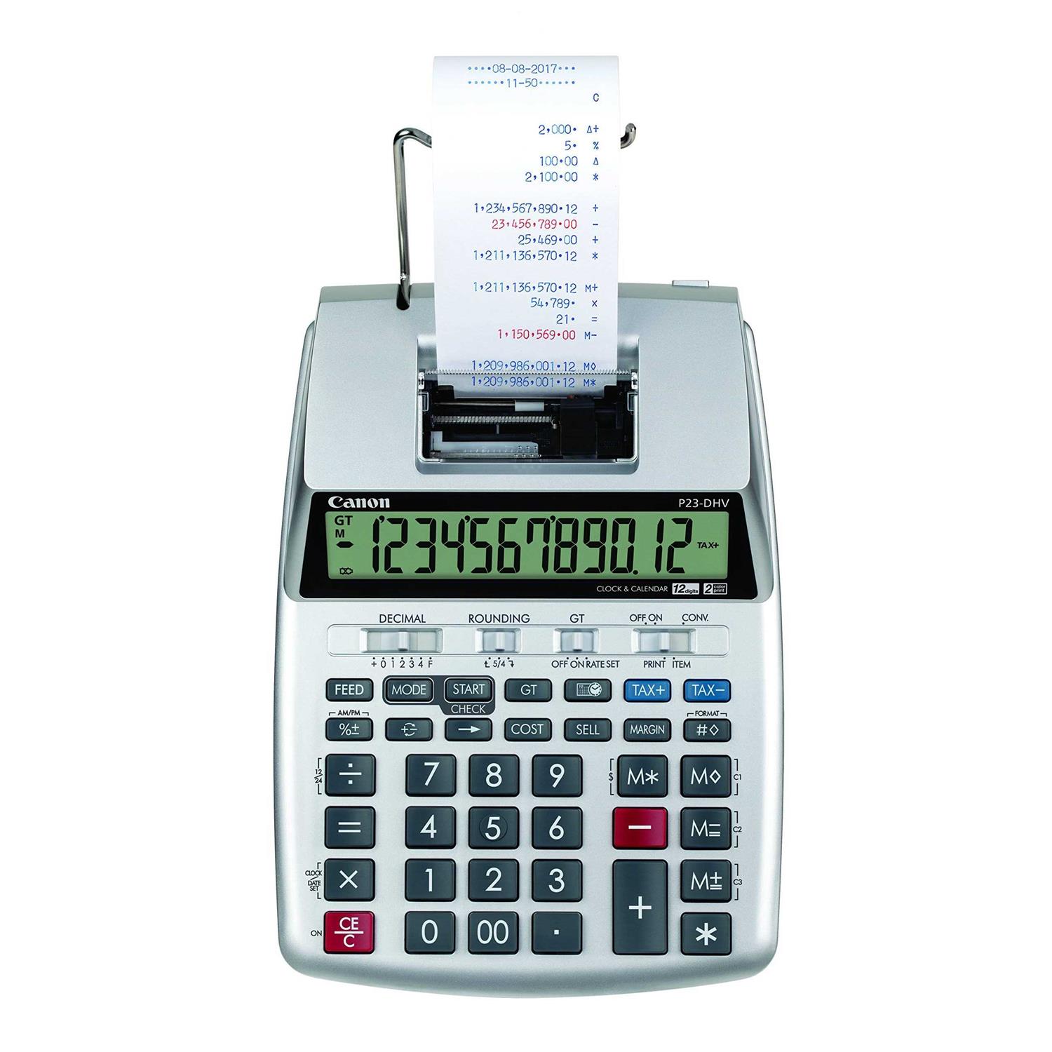 Canon P23 DHV 3 12-Digit Printing Calculator