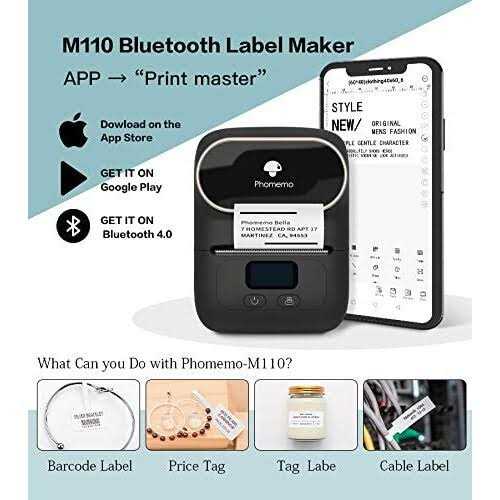 Phomemo M110 Label Portable Bluetooth Thermal Label Maker Printer for Barcode - Image 3