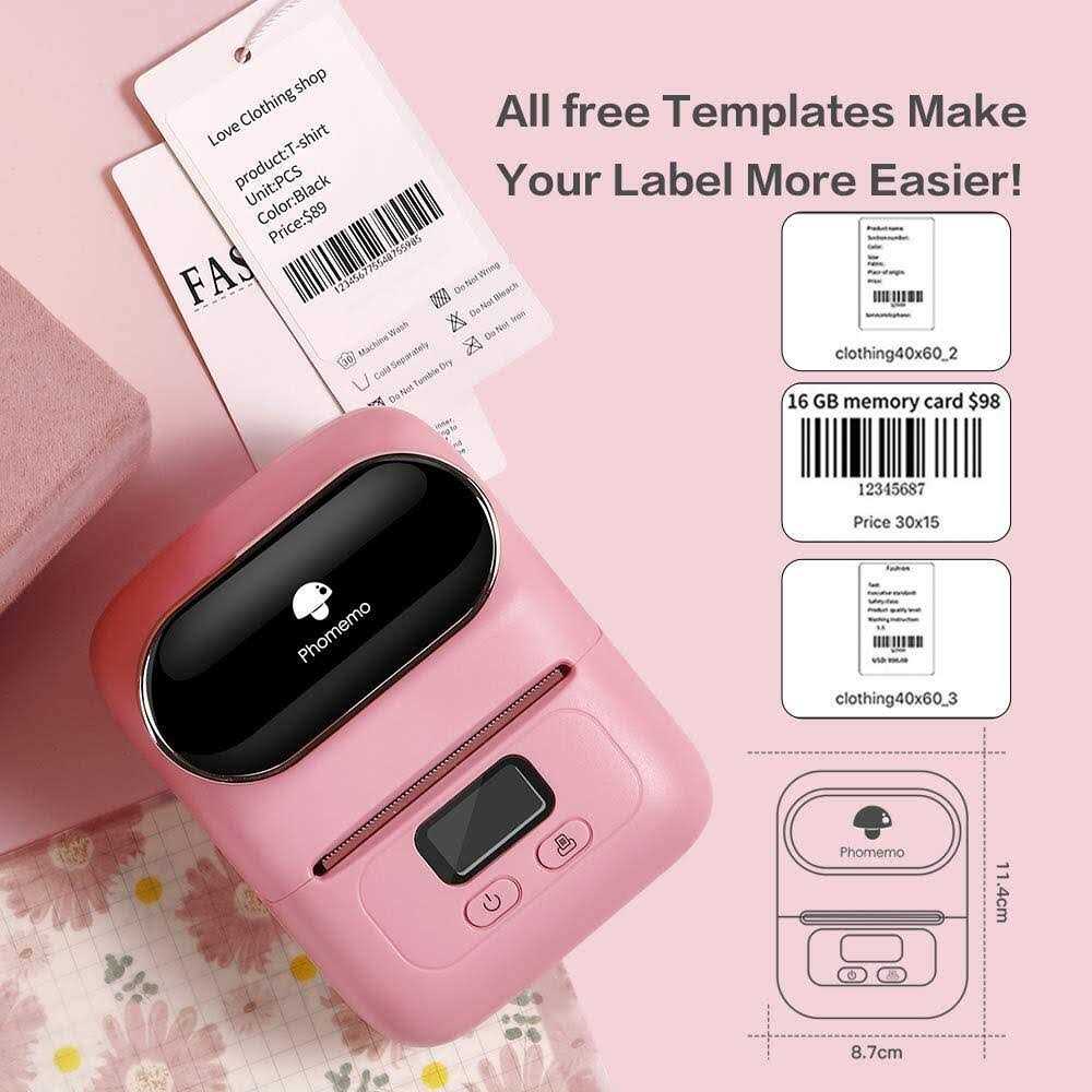 Phomemo M110 Label Portable Bluetooth Thermal Label Maker Printer for Barcode - Image 4