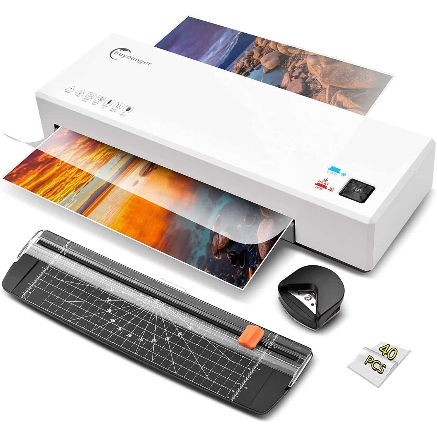 Buyounger Laminator 4 In 1 Laminator Machine With 40 Laminating Sheets