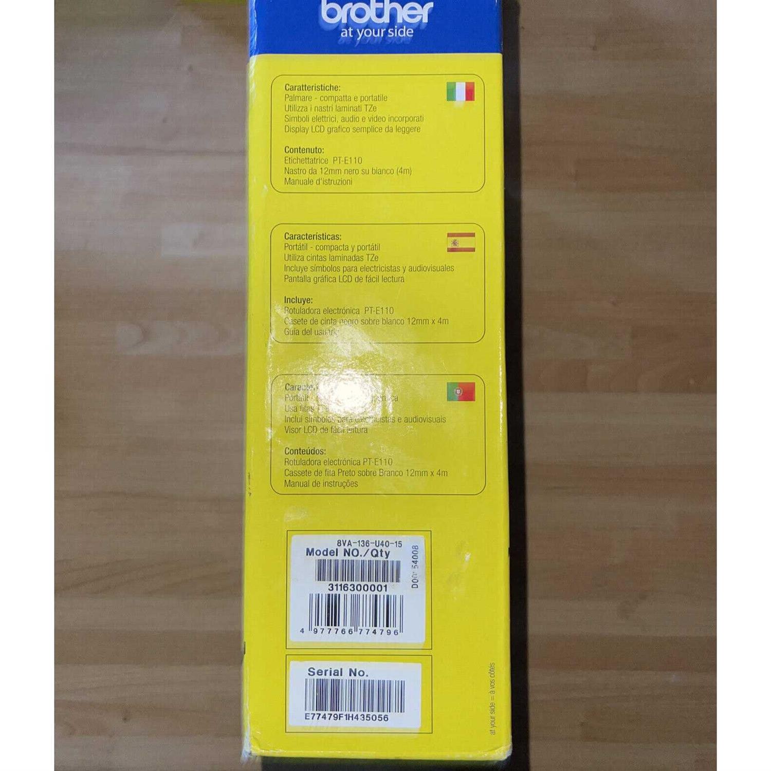 Brother PT-E110 Industrial Handheld Labeling Tool PTE110 - Image 3