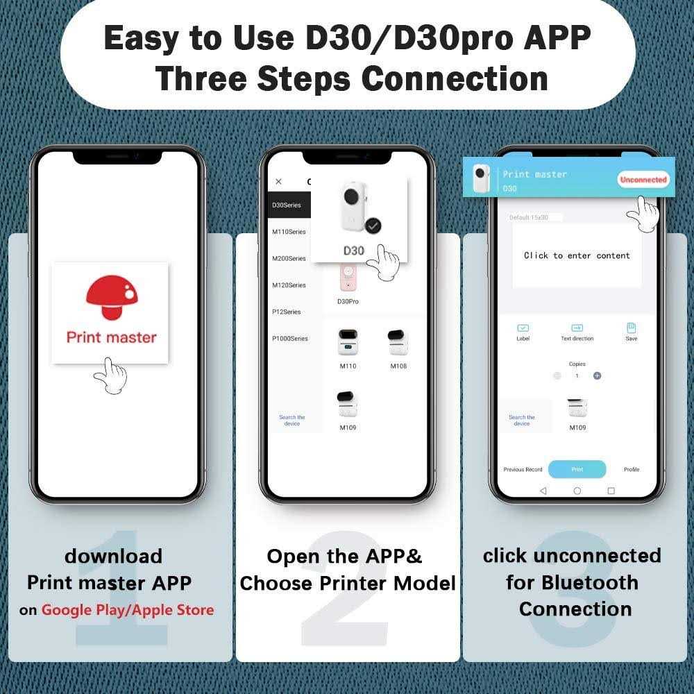 Phomemo D30 Label Maker Bluetooth Label Printer Machine with Tape - Image 2