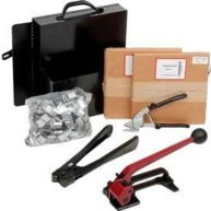 Pac Strapping 0.5 x 200 ft. Steel Strapping Kit with Two Coils Tensioner Sealer Cutter & Case SK48