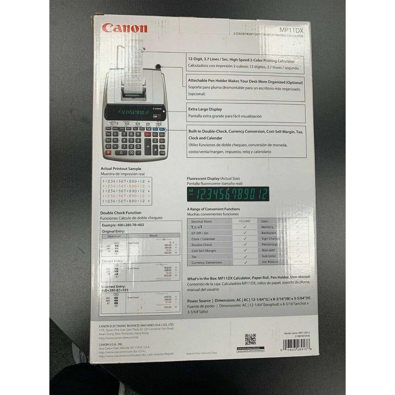 Canon MP11DX 2 Printing Calculator 2198C001 - Image 3