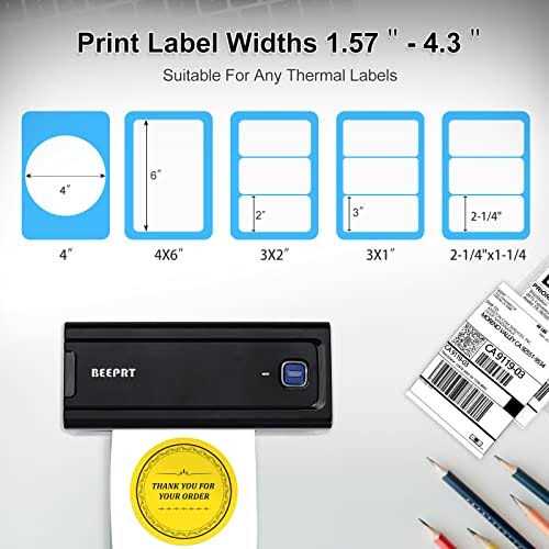 Beeprt Bluetooth Shipping Label Printer Wireless 4×6 Thermal Label Printer for Shipping Packages - Image 5