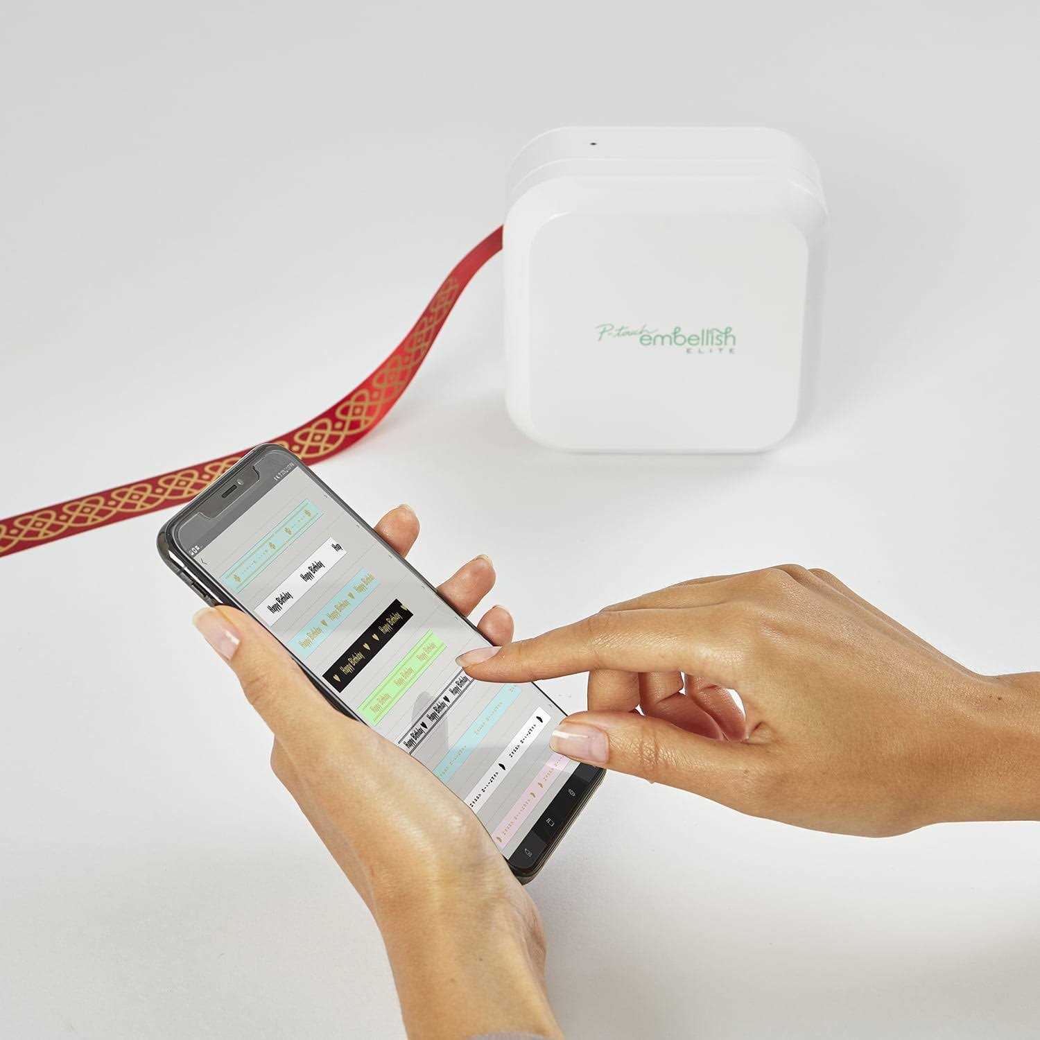 Brother PTP715eBT P-touch Embellish Connectable Decorative Ribbon and Tape Printer - Image 5