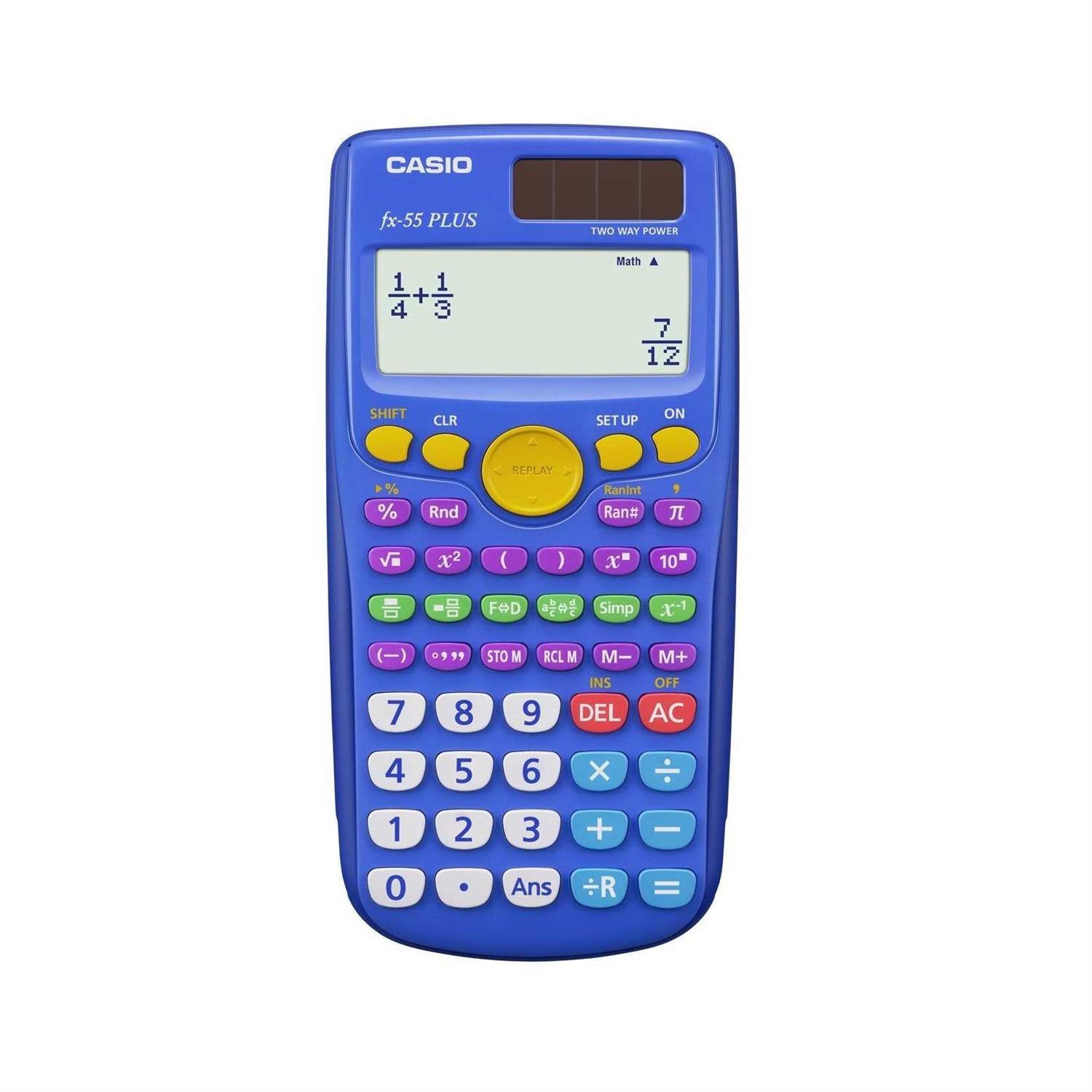 Casio fx-55 PLUS Elementary/Middle School Fraction Calculator