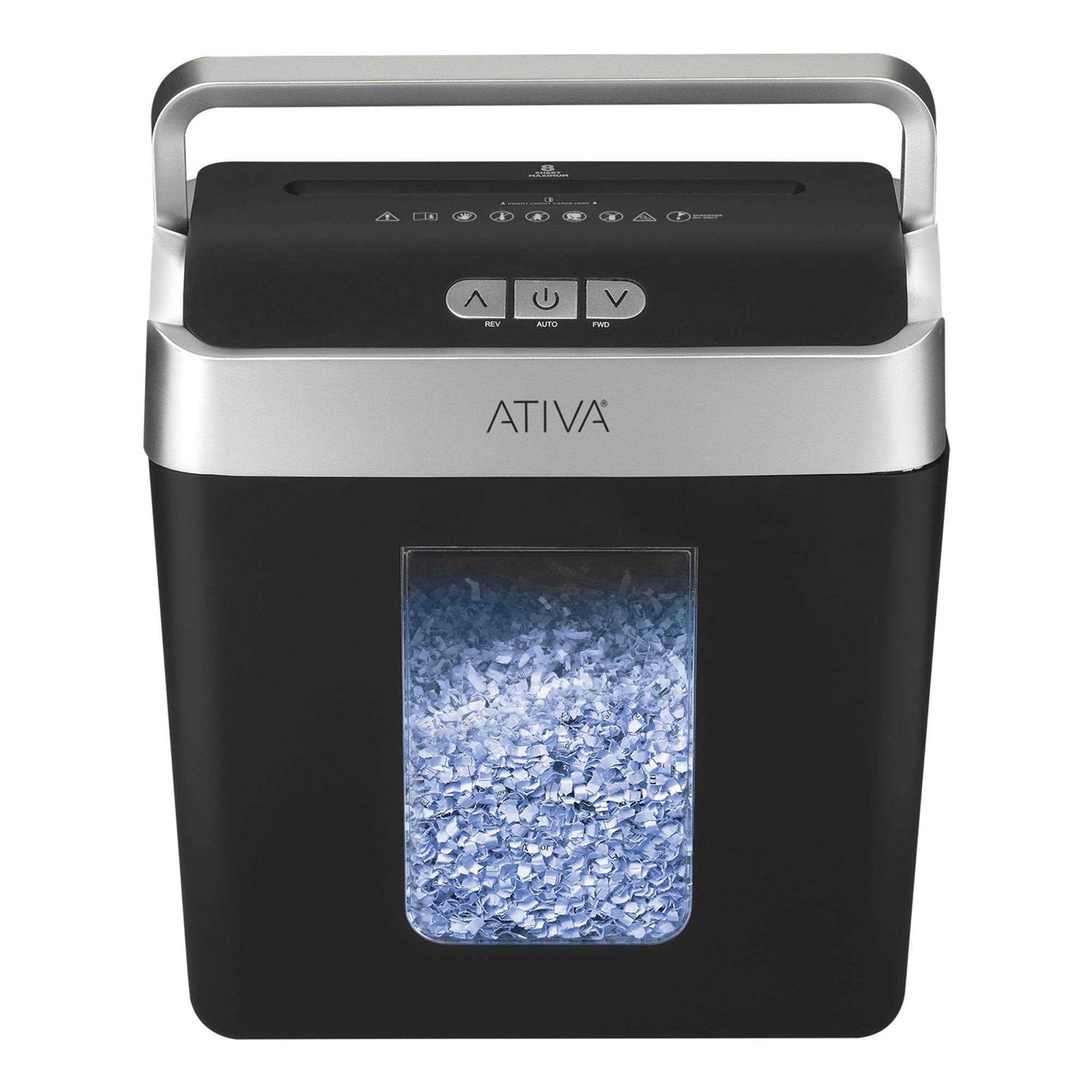 Ativa 8 Sheet Micro-Cut Lift-Off Shredder With Handle OMM83B