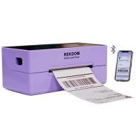 REKDOM Bluetooth Label Printer Wireless Thermal Printer for Shipping Packages, Compatible with iPhone, Android and Windows