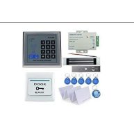 OBO HANDS Full RFID Door Lock Access Control Fingerprint Keypad +180KG Electric Magnetic Lock+Power Aupply+Exit Button +Door Bell+5 Cards+ 5 keyfobs