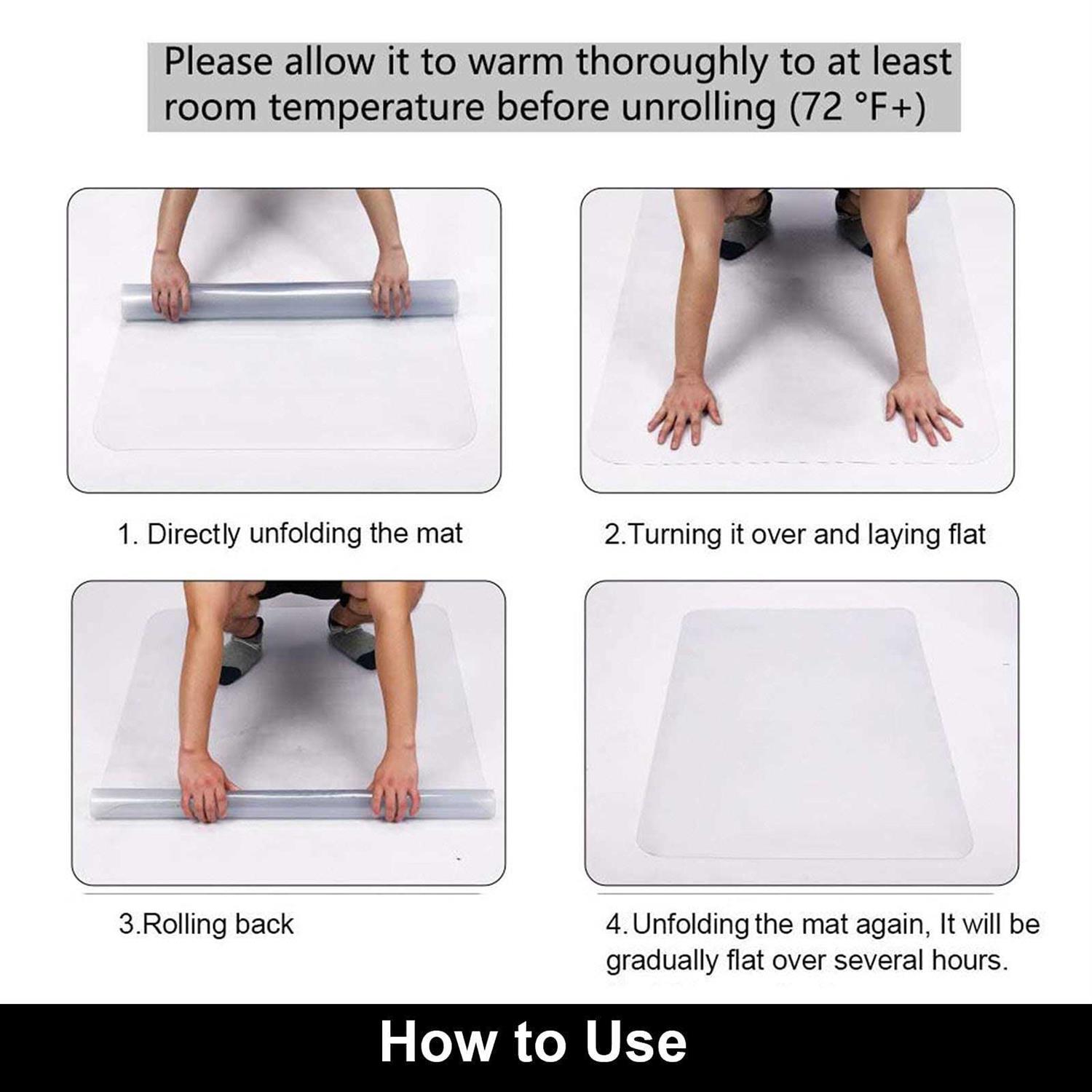 AiBOB Office Chair Mat for Hardwood Floors Heavy Duty Floor Mats for Computer Desk - Image 2