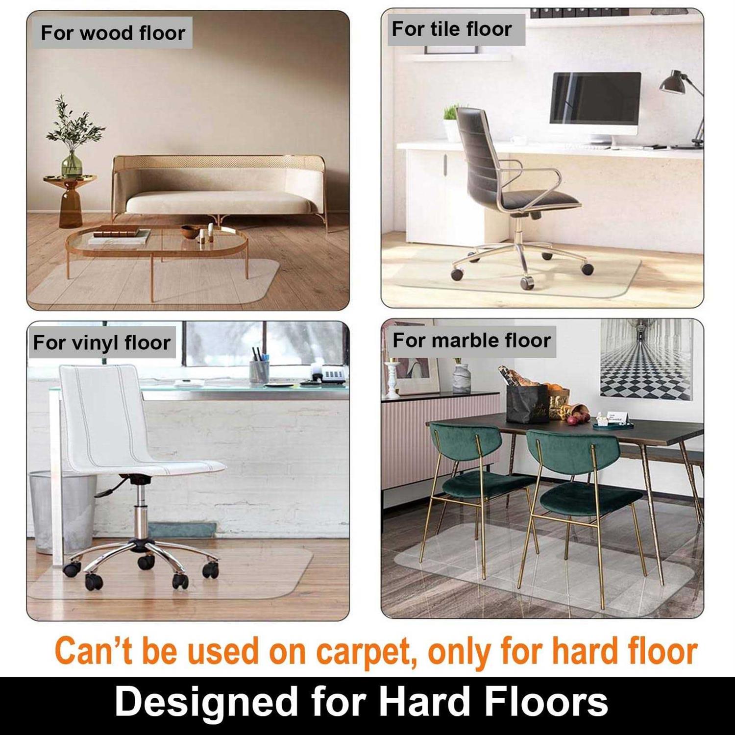 AiBOB Office Chair Mat for Hardwood Floors Heavy Duty Floor Mats for Computer Desk - Image 4