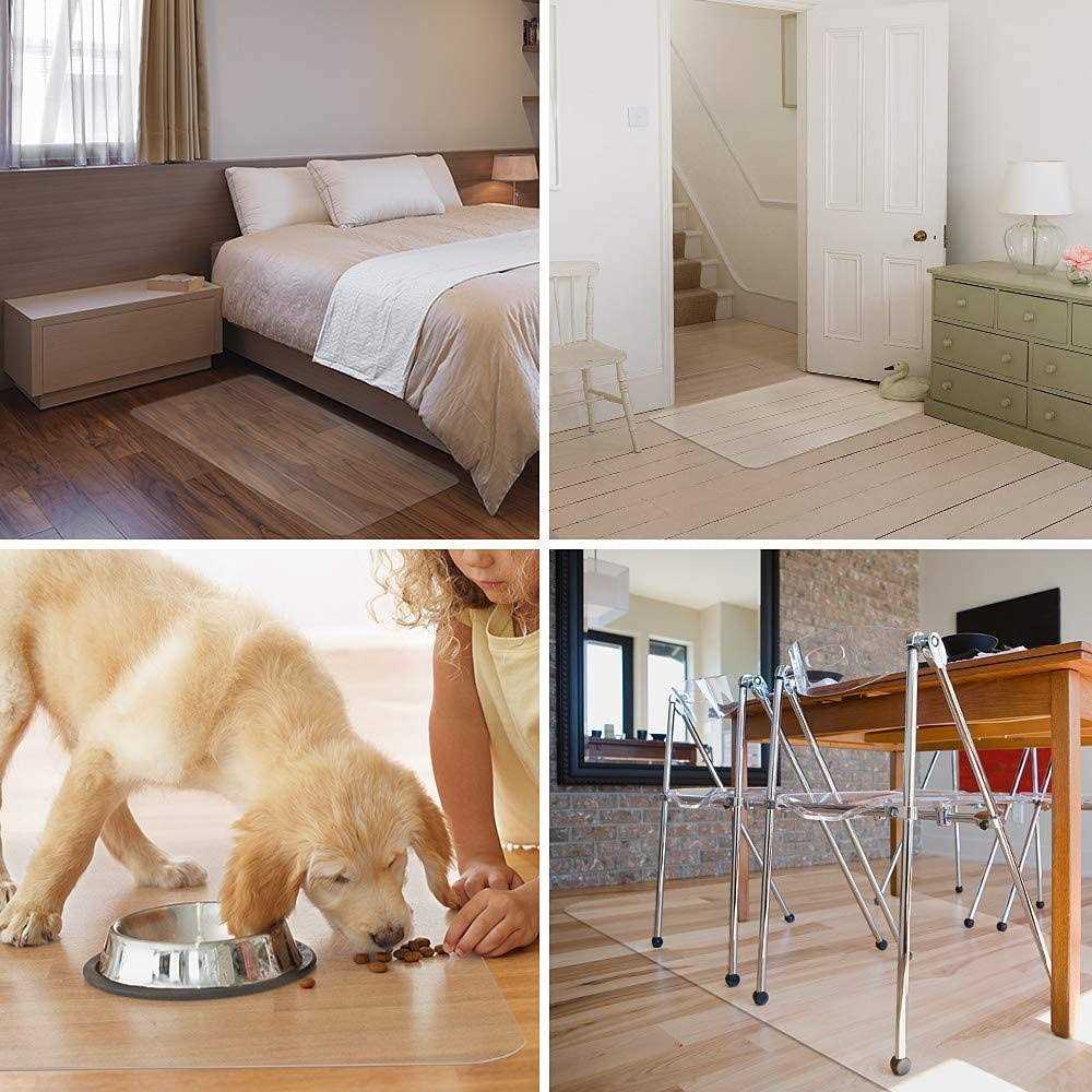 Azadx Office Chair Mat for Hardwood Floor Clear Chair Mat for Easy Glide and Protection Floor Protector for Under Desk Chair Mat Plastic Floor Mat - Image 2