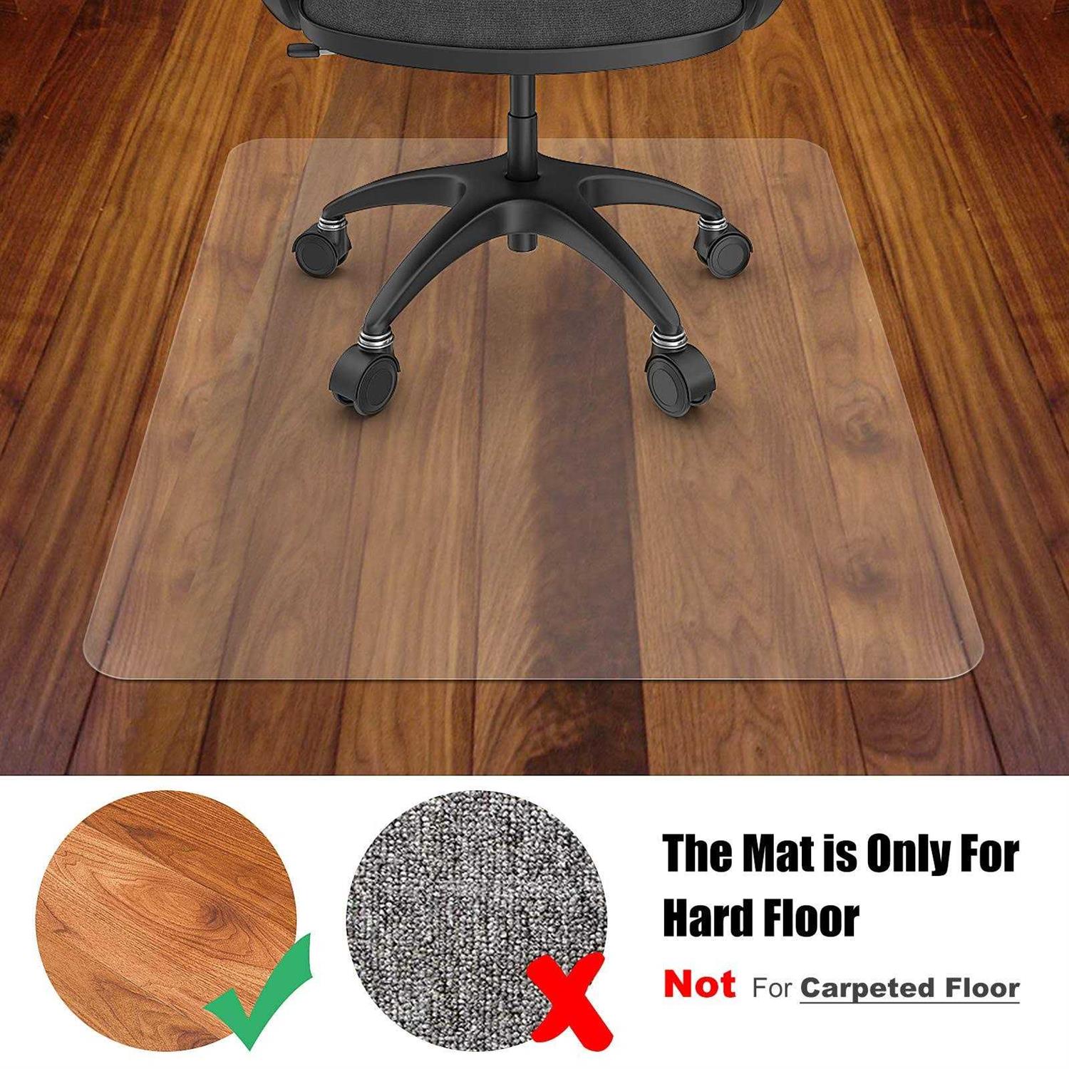 Azadx Office Chair Mat for Hardwood Floor Clear Chair Mat for Easy Glide and Protection Floor Protector for Under Desk Chair Mat Plastic Floor Mat - Image 4
