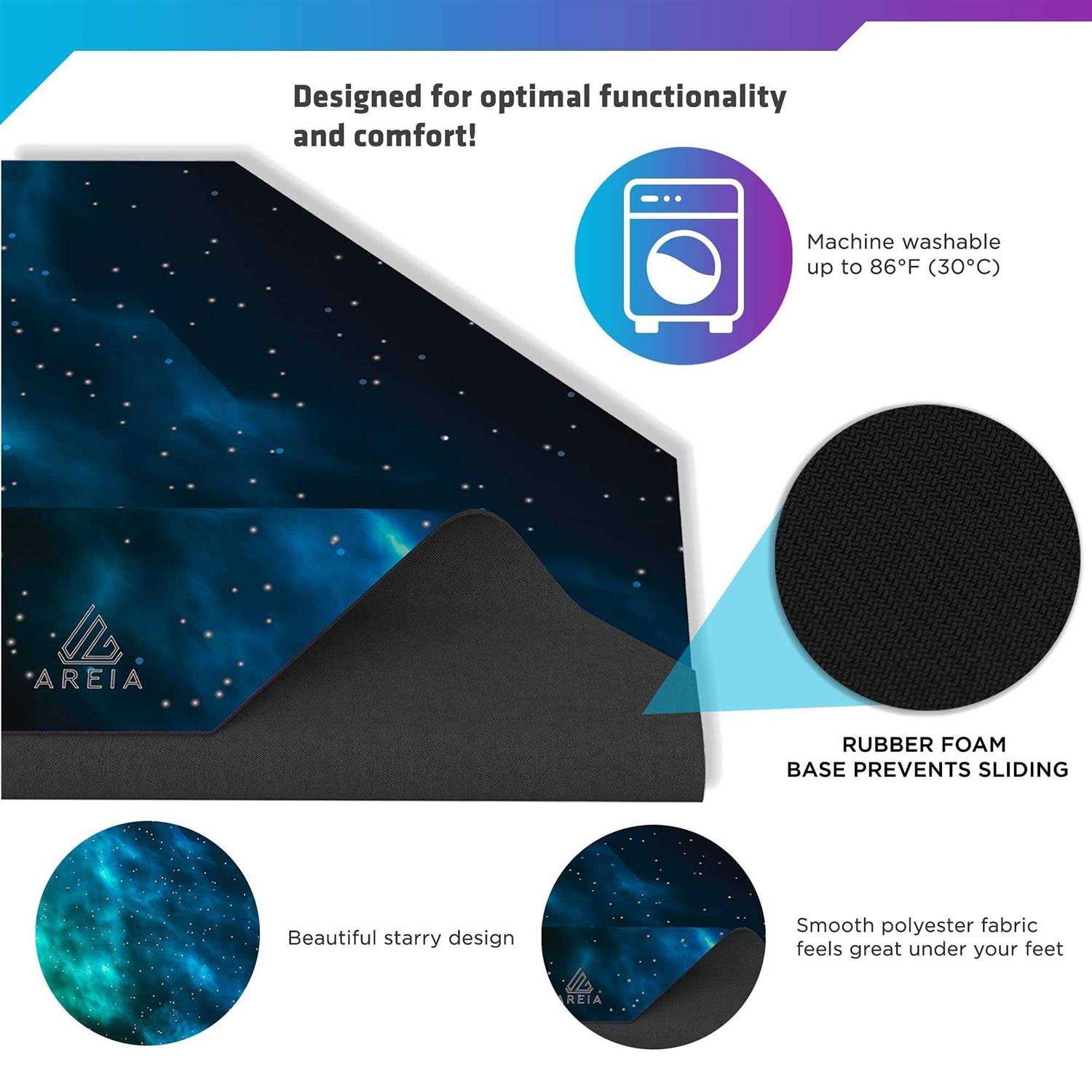 AREIA Computer Chair Mat Noise Cancelling Gaming Chair Mat – Anti-Slip Gaming Floor Mat – Scratch Resistant Mat for Office Chair – - Image 4