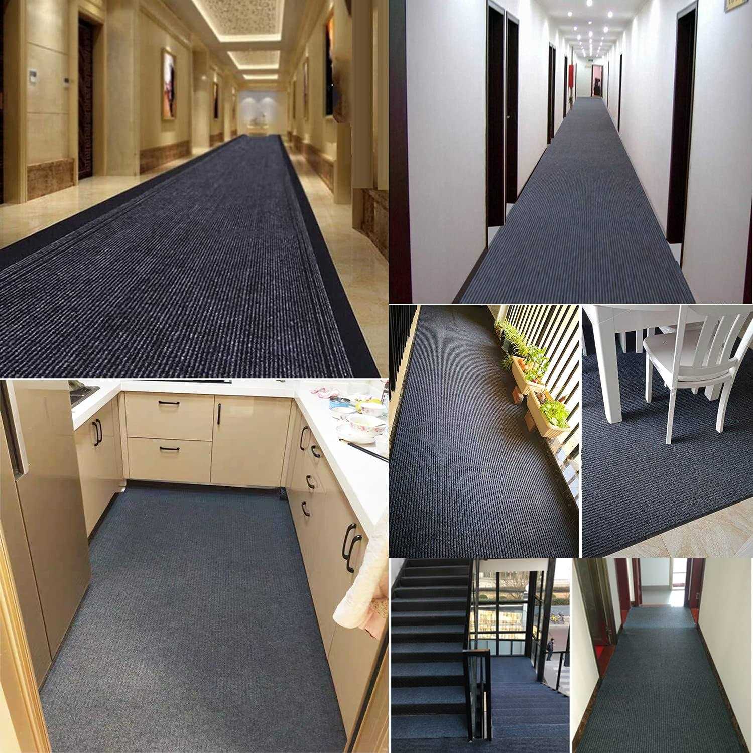 Nisorpa Commercial Grade Door Floor Mat 3′ x 10′ Brush Step Entrance Mat Slip Skid Entrance Mat with PVC Backing Home Office Hotel Corridor Indoor - Image 5