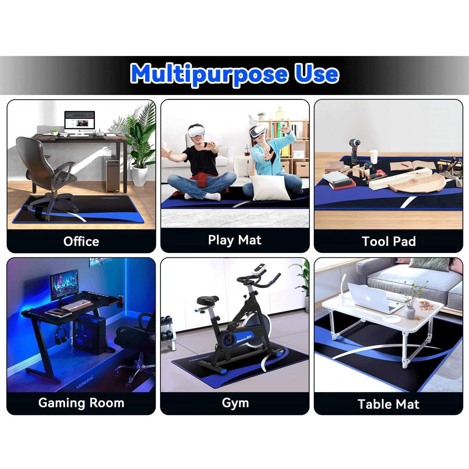 AOBOOK Desk Chair Mat for Hardwood Floor 36×48 Office Gaming Chair Floor Mat for Hardwood/Tile - Image 4