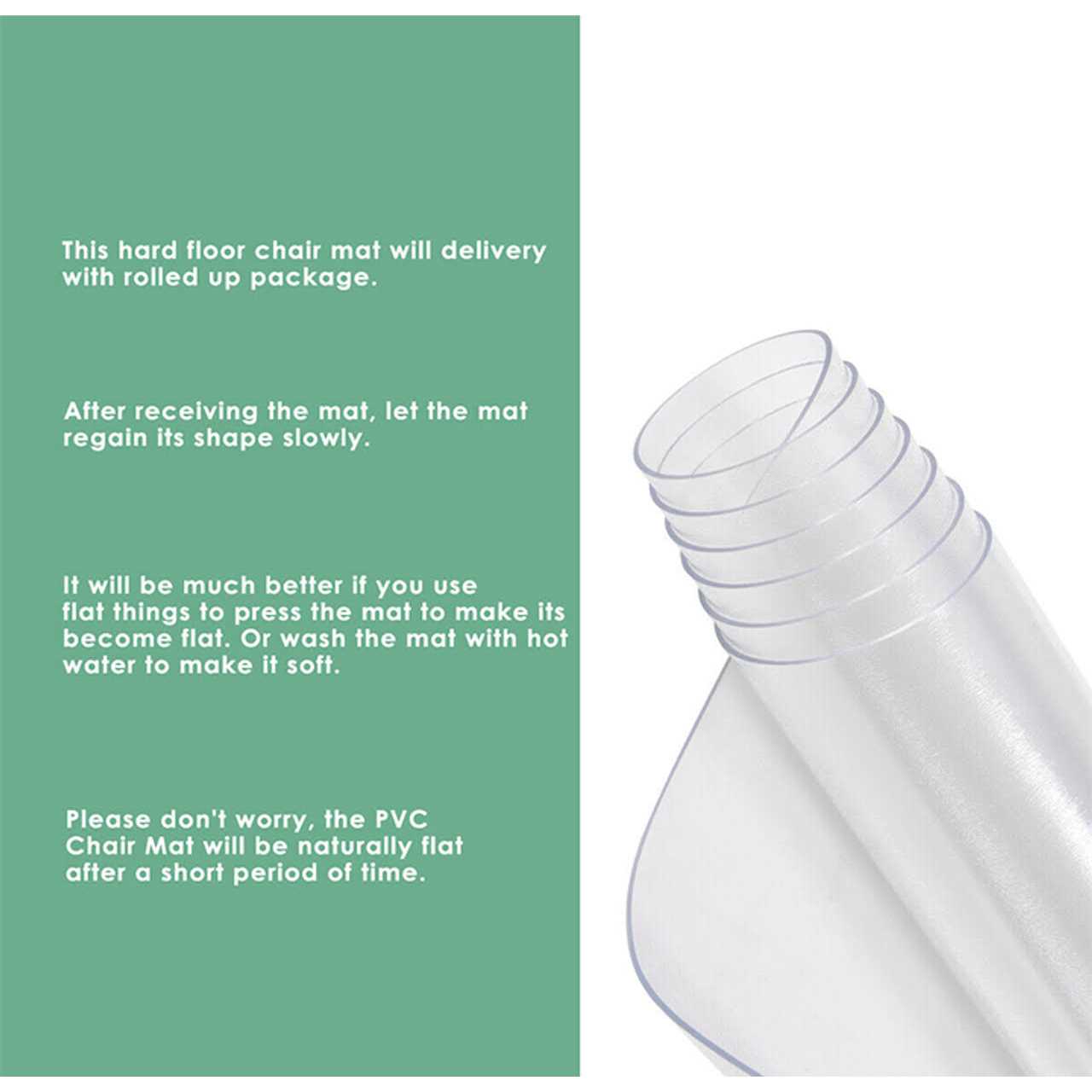 Costway 47&” x PVC Chair Floor Mat Home Office Protector - Image 5