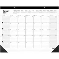 2024 Office Depot Brand Monthly Desk Pad Calendar 21-3/4 inch x 17 inch