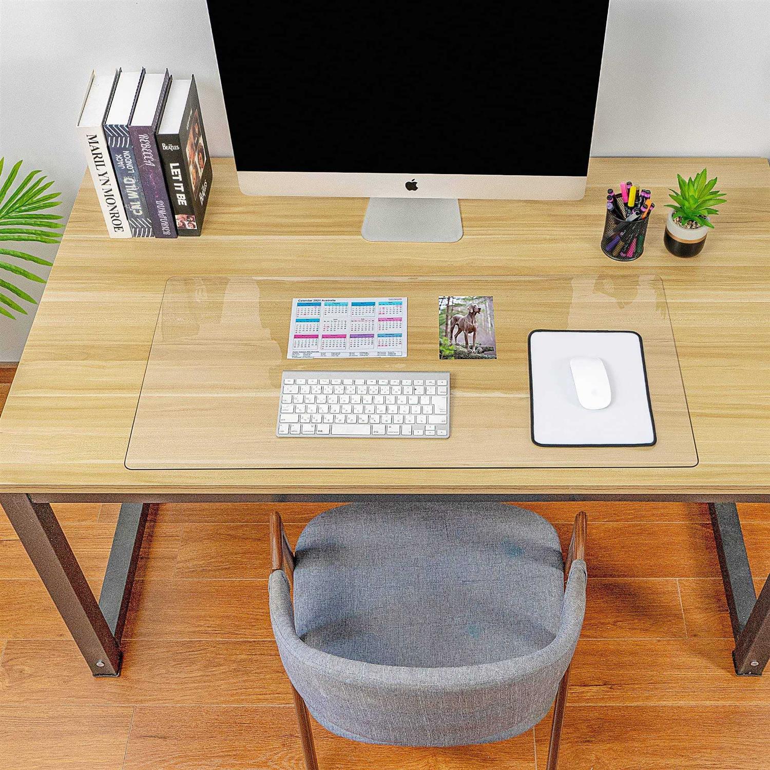 Clear Desk Mat on top of desks 24 x 14 inches - Image 4