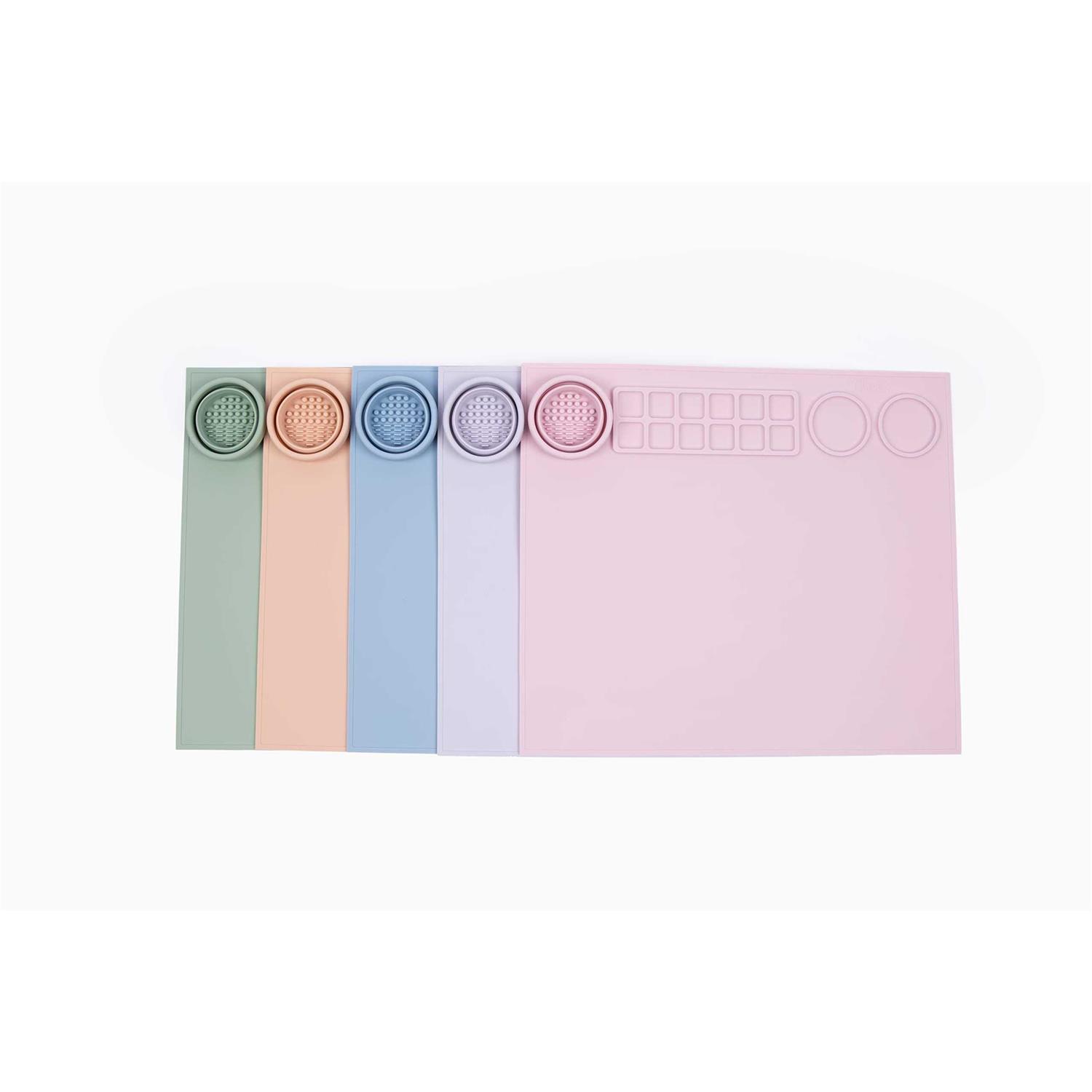 Cheek’s Paper Room-Creator Silicone Craft Mat for Painting and Crafts Large Mat with Collapsible Paint Brush Cleaner for Painting - Image 4