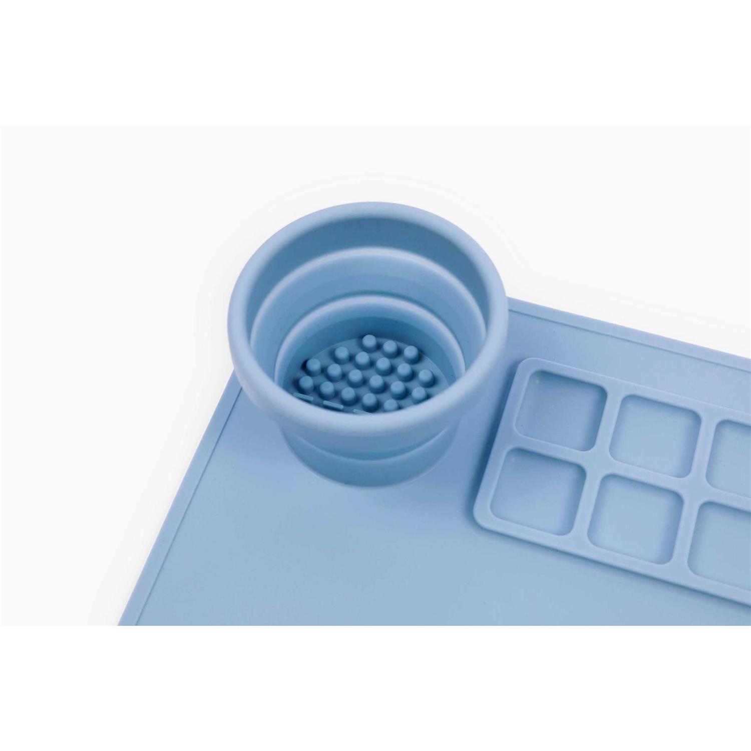 Cheek’s Paper Room-Creator Silicone Craft Mat for Painting and Crafts Large Mat with Collapsible Paint Brush Cleaner for Painting - Image 5