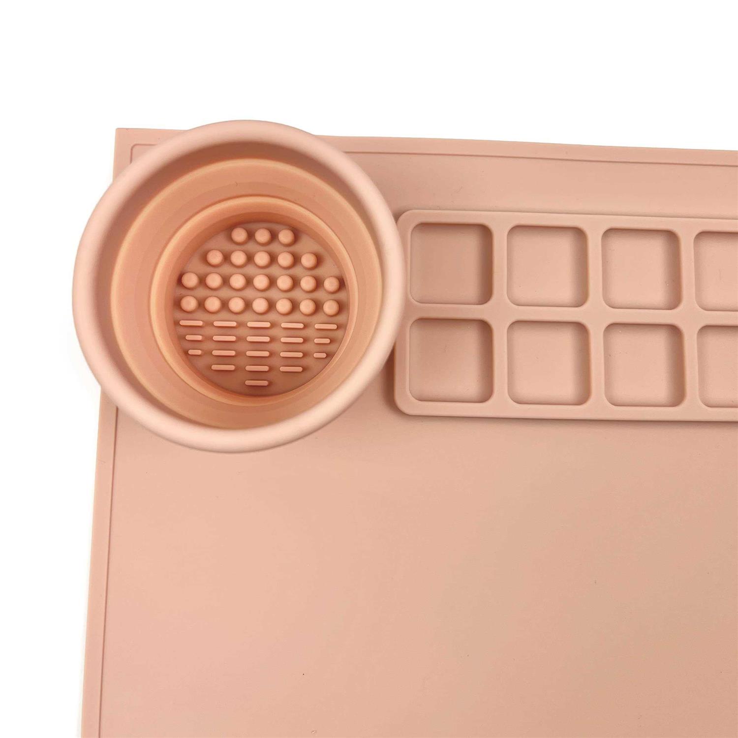 Cheek’s Paper Room-Creator Silicone Craft Mat for Painting and Crafts Large Mat with Collapsible Paint Brush Cleaner for Painting - Image 2