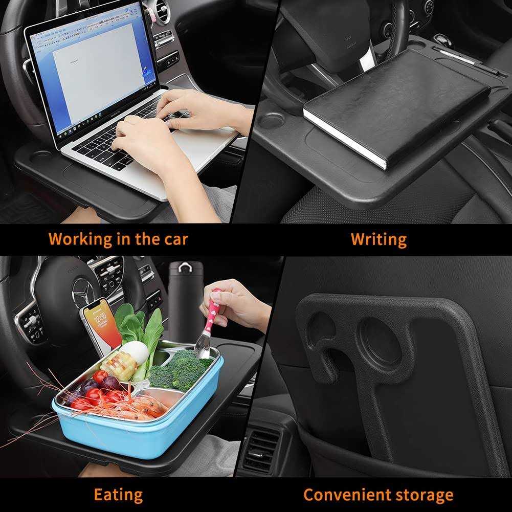 Car Steering Wheel Desk Food Table for Car Steering Wheel Tray for Constant Travelers - Image 2