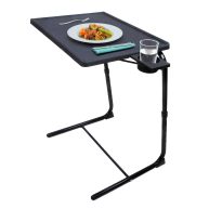 Portable Foldable TV Tray Table Deluxe Laptop Eating Drawing Tray Table Stand with Adjustable Tray with Sliding Adjustable Cup Holder