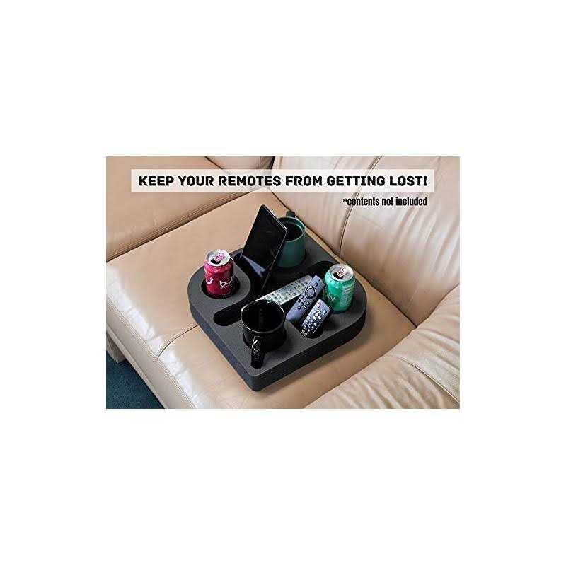 Polar Whale Couch Drink Holder Durable Black Foam Stylish Refreshment Tray For S - Image 3