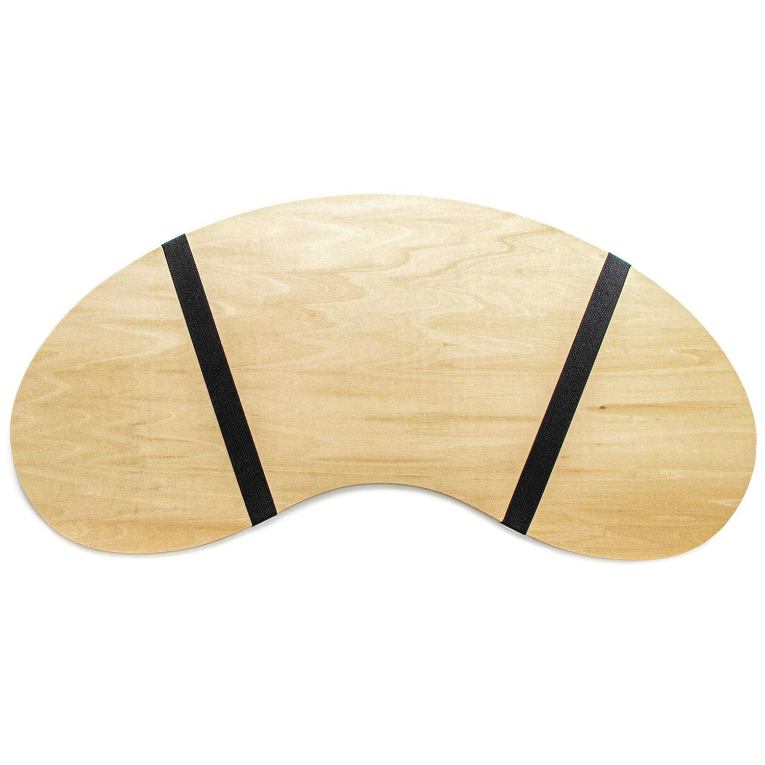 32 Portable Curved Shape Light Wood Lap Desk by Trademark Innovations - Image 2