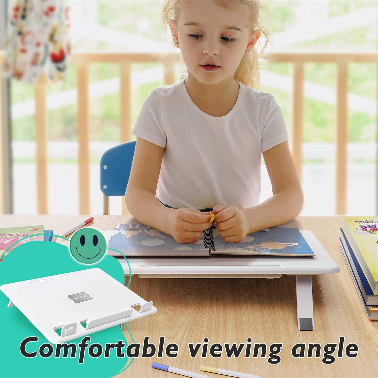 bifine Lap Desk Kids Laptop Bed Tray Foldable Car Desk Portable Stand for Couch Sofa Bed Floor - Image 3