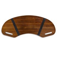 30.5 Wood Curved Lap Desk Table Tray with Handles for Laptop by Trademark Innovations