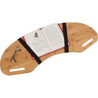 30.5 Wood Curved Lap Desk Table Tray with Handles for Laptop by Trademark Innovations