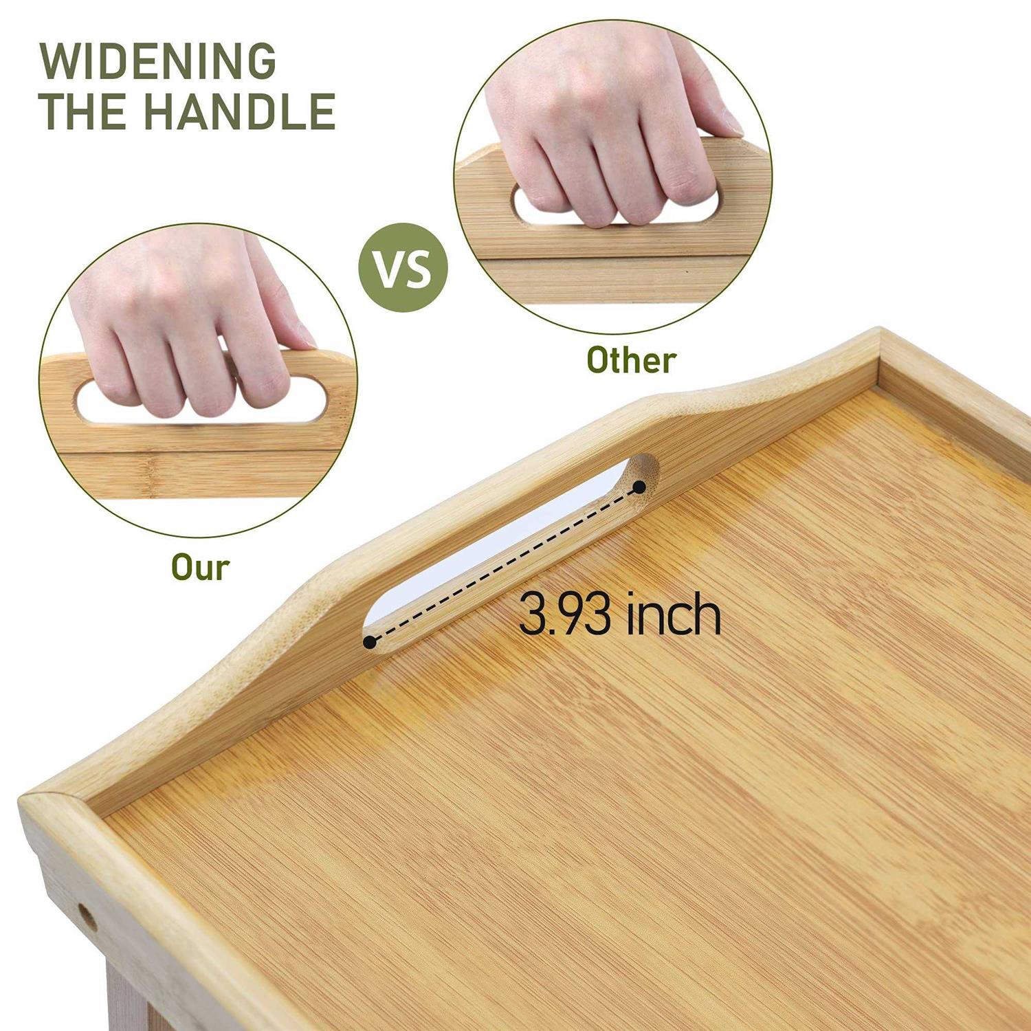 Mayyol Breakfast Bed Tray for Eating Height Adjustable Raised Food Table - Image 4