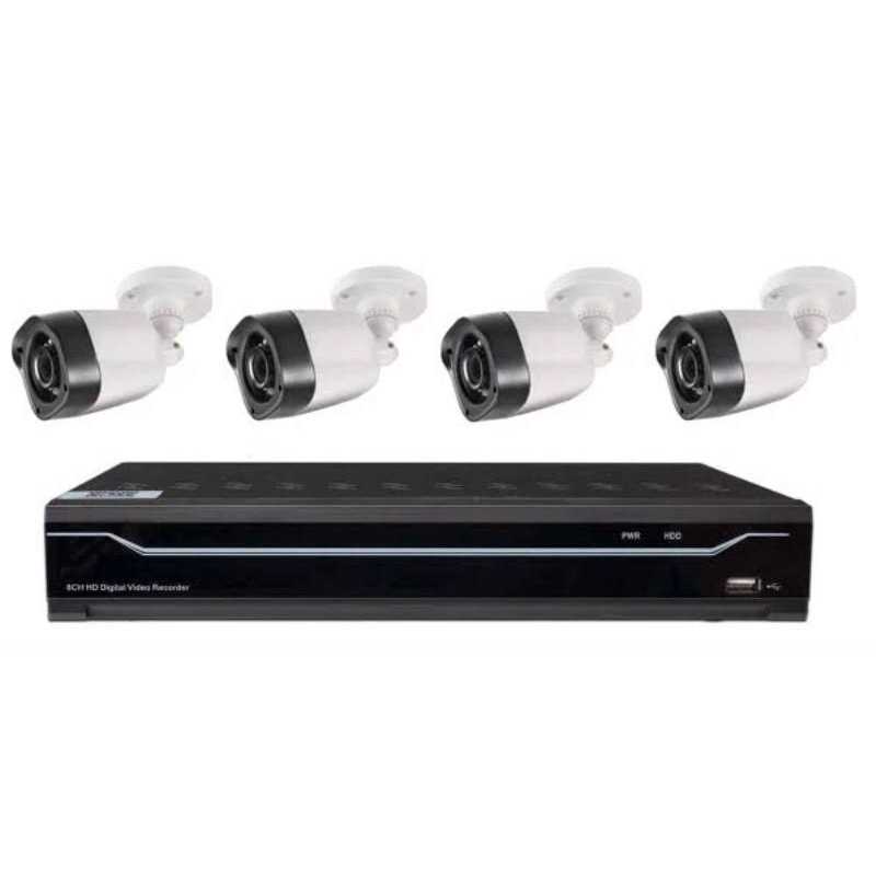 Cobra 8 Channel Surveillance DVR with 4 HD Cameras and Mobile Monitoring Capabilities