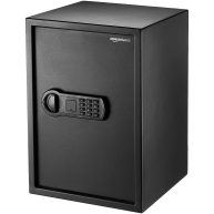 Amazon Basics Steel Home Security Electronic Safe with Programmable Keypad Lock