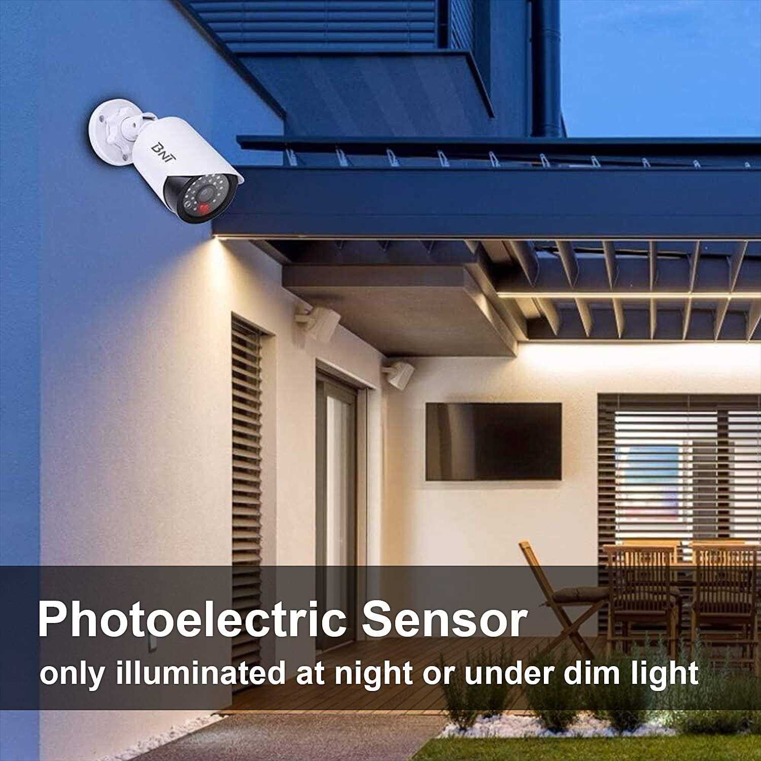 Bnt Dummy Fake Security Camera with One Red LED Light at Night for Home and Businesses Security Indoor/Outdoor - Image 3
